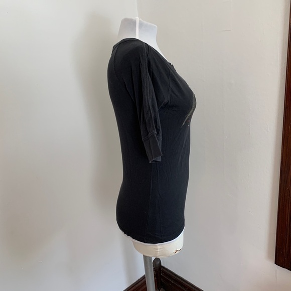 VTG y2k 2000s Harley Davidson Sexy Rhinestone Top Baby Tee Angel Wings San Diego - Picture 6 of 11